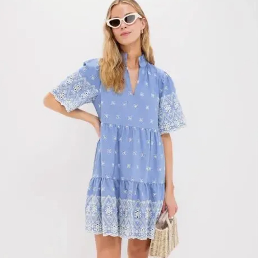 Nwt Tuckernuck Chambray Embroidered Crawford Dress